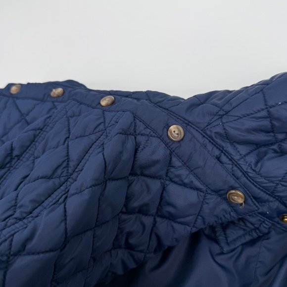 Polo Ralph Lauren Jacket Child Size 6X Blue Hooded Diamond Quilted Corduroy Trim - Picture 10 of 16